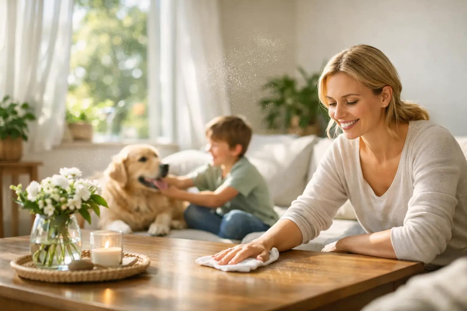 Haushaltsroutine für weniger Staub im Alltag